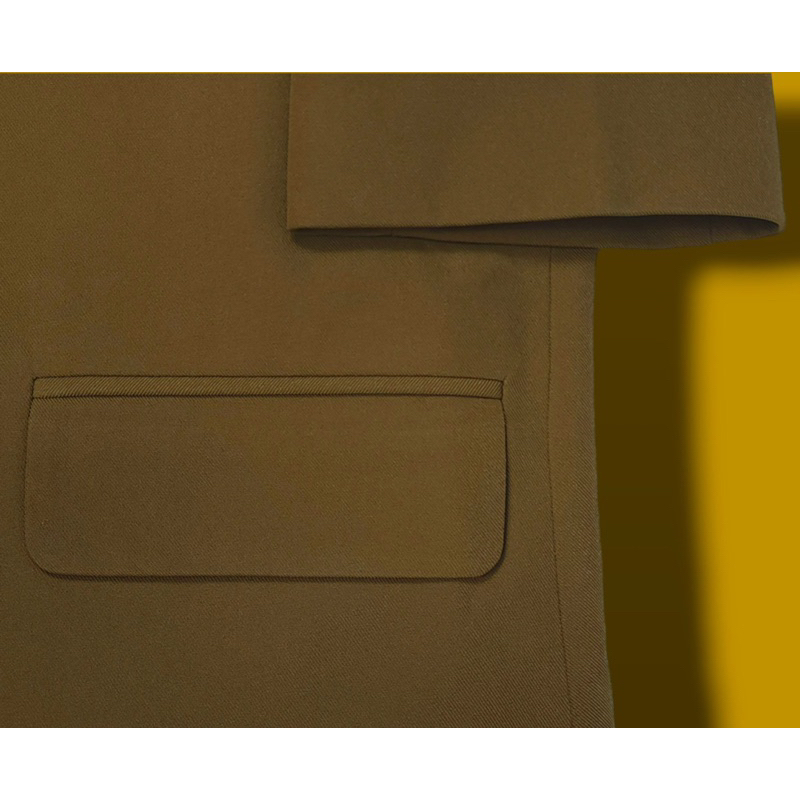 Áo blazer nữ [MAY THEO SỐ ĐO] - chất liệu cao cấp, 2 lớp-lót lụa, NGẮN TAY KHÔNG CỔ NÂU  - Tiệm may Diluclothing