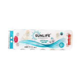 GIẤY VỆ SINH CAO CẤP SUNLIFE 12 CUỘN CÓ LÕI +++ (KHUYẾN MẠI 2 CUỘN)