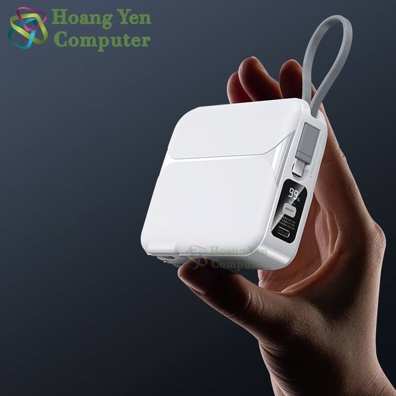 [Có CCC] Sạc Dự Phòng Remax RPP-553 20000Mah (Sạc Nhanh QC3.0, 22.5W, 27W), Tích Hợp Cáp Sạc, Nguồn AC Sạc Trực Tiếp