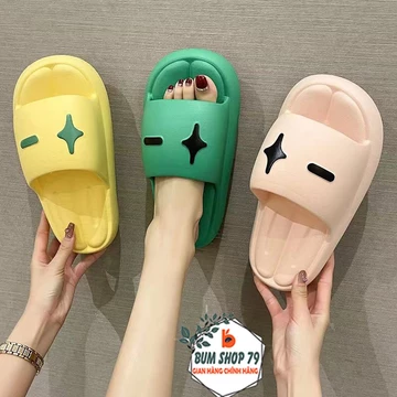 Dép nam nữ quai ngang bánh mì hình cộng trừ,Dép quai ngang đế cao êm chân