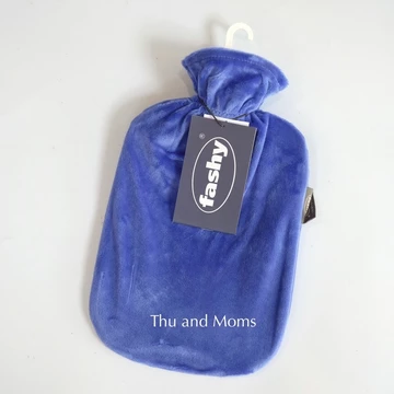 Túi chườm Fashy nhập khẩu Đức size 2L bọc nhung màu xanh tím - túi chườm nóng lạnh - túi chườm bụng kinh