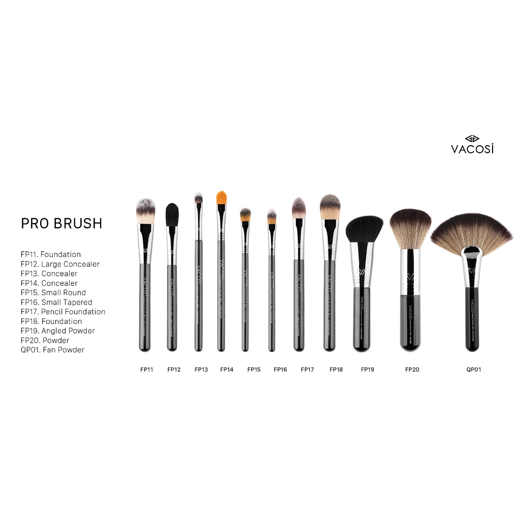 Cọ Tán Phấn Phủ và Đánh Má Hồng Thân Dài Chuyên Dụng Cho MakeUp Artist Vacosi Blush & Powder Brush
