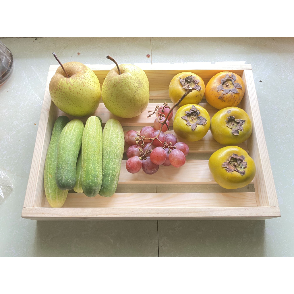 Khay Gỗ Pallet Chữ Nhật Đa Năng - Khay Trà, Hoa Quả, Coffee Gỗ Thông Decor 30x23 40x26cm - TC Home