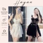 HT92 Váy ngủ sexy xẻ đùi tôn dáng quyến rũ kèm đai tất, đồ ngủ ren xuyên thấu xẻ đùi HT92