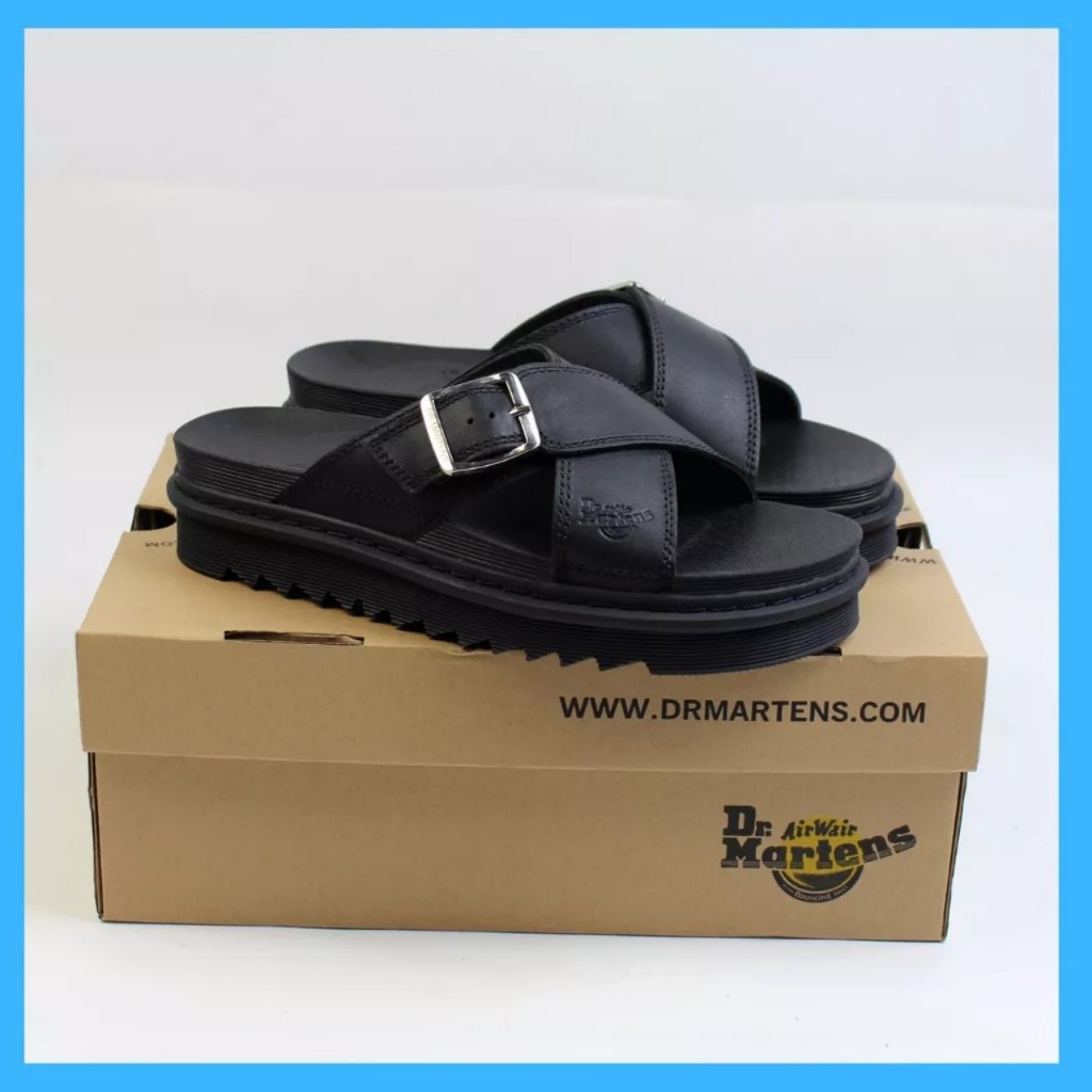 Dép doctor martens chính hãng quai chéo da bò cao cấp 2023 ful hộp,đế ...