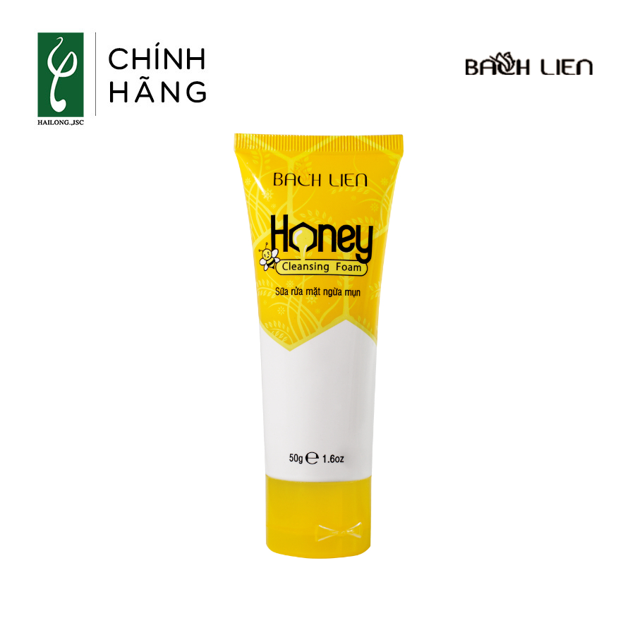 Sữa rửa mặt ngừa mụn, trắng da Bạch Liên Honey chiết xuất mật ong 50g ...