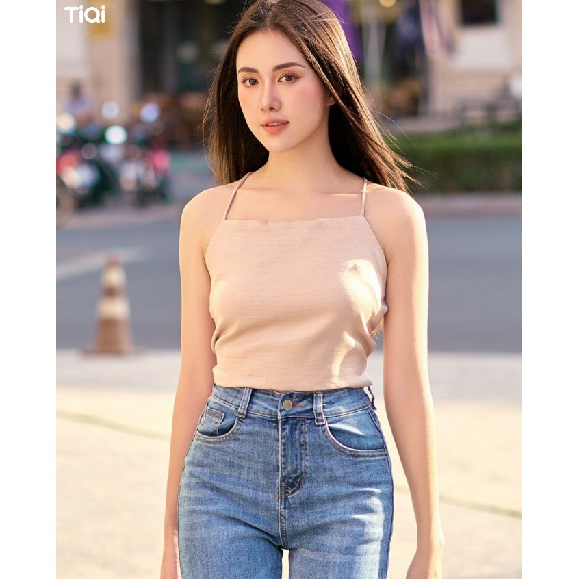 Áo croptop hở lưng buộc dây TiQi Jeans A206