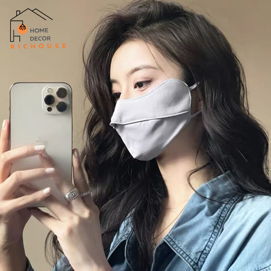 Khẩu trang toàn mặt chống 99% tia UV, khẩu trang ninjia hai lớp chống nắng UPF 50+ Bảo Vệ Làn Da