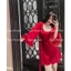HT823 Set váy ngủ và áo choàng tay lông thỏ cao cấp dáng suông nhẹ nhàng tôn dáng HT823