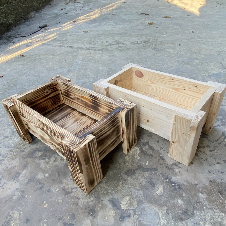 Khay Gỗ Pallet Chữ Nhật Đa Năng - Chậu Trồng Cây Sen Đá Gỗ Thông Decor Trang Trí - TC Home