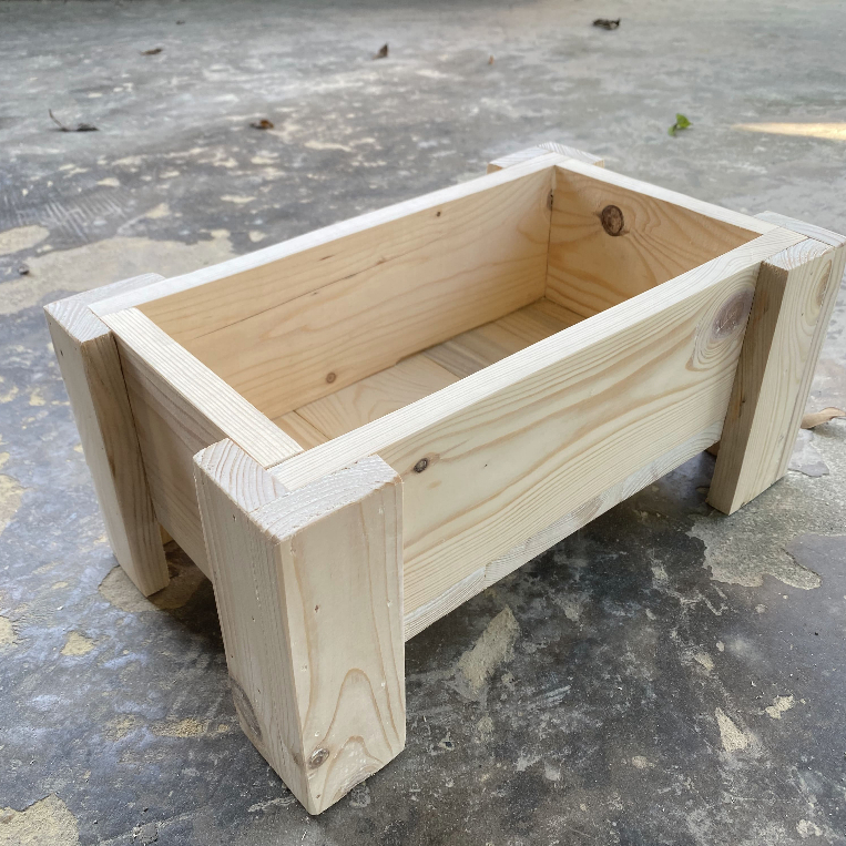 Khay Gỗ Pallet Chữ Nhật Đa Năng - Chậu Trồng Cây Sen Đá Gỗ Thông Decor Trang Trí - TC Home