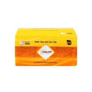 COMBO 4 GÓI RÚT - KHỔ DÀI 150MM - KHĂN GIẤY RÚT SUNLIFE 280 TỜ