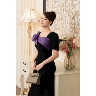 Đầm váy dự tiệc trung niên đuôi cá đính bông cao cấp