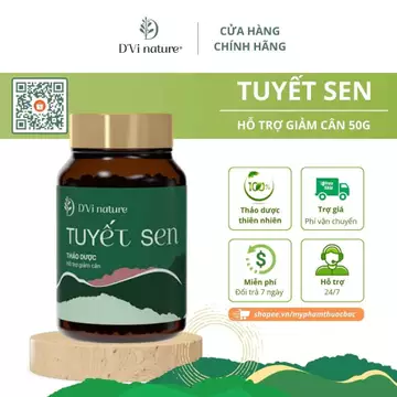 Giảm cân tuyết sen DVi nature giúp giảm mỡ gan, giảm mỡ máu, săn chắc gọn gàng, giảm cân an toàn
