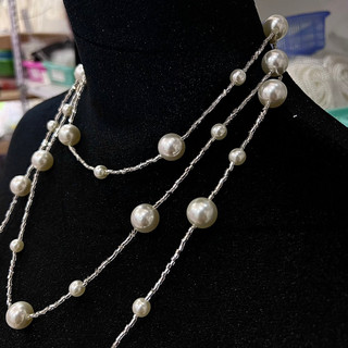 [ DAISYN ] N835 dây chuyền hạt ngọc trai nhân tạo mang áo dài 14li-8li 180cm, chuỗi hạt ngọc trai nhân tạo sang trọng