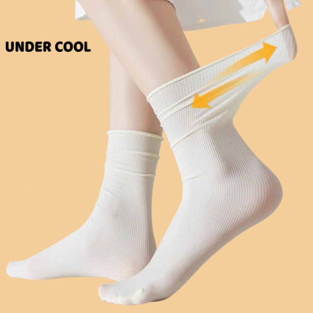 Tất Cotton Cổ Cao Unisex UNDERCOOL Gân Tăm Mỏng Co Dãn TC01