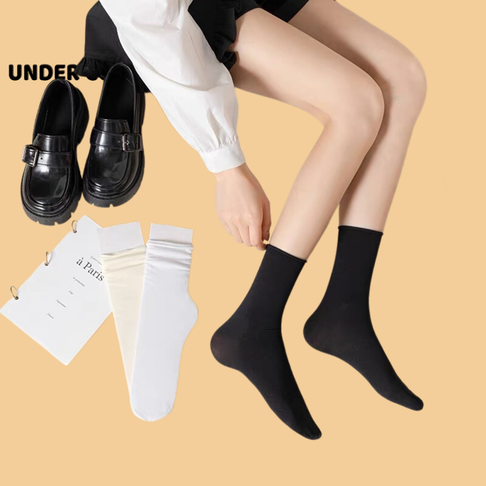 Tất Cotton Cổ Cao Unisex UNDERCOOL Gân Tăm Mỏng Co Dãn TC01