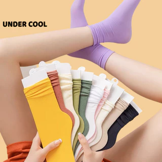 Tất Cotton Cổ Cao Unisex UNDERCOOL Gân Tăm Mỏng Co Dãn TC01