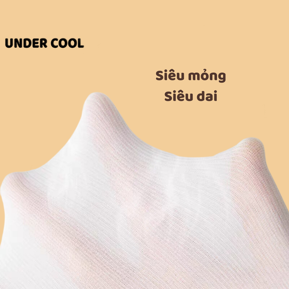 Tất Cotton Cổ Cao Unisex UNDERCOOL Gân Tăm Mỏng Co Dãn TC01