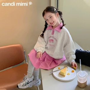 CANDIMIMI Set Áo Và Chân Váy Xếp Ly 100% Cotton Cho Bé Gái - Sợi Tự Nhiên Cao Cấp, Dày Dặn, Mềm Mại