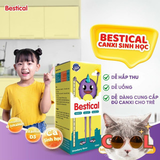 Bestical - Bổ sung Canxi vitamin D3 + K2 giúp xương và răng chắc khỏe tăng chiều cao cho bé [ Lọ 120ml ]