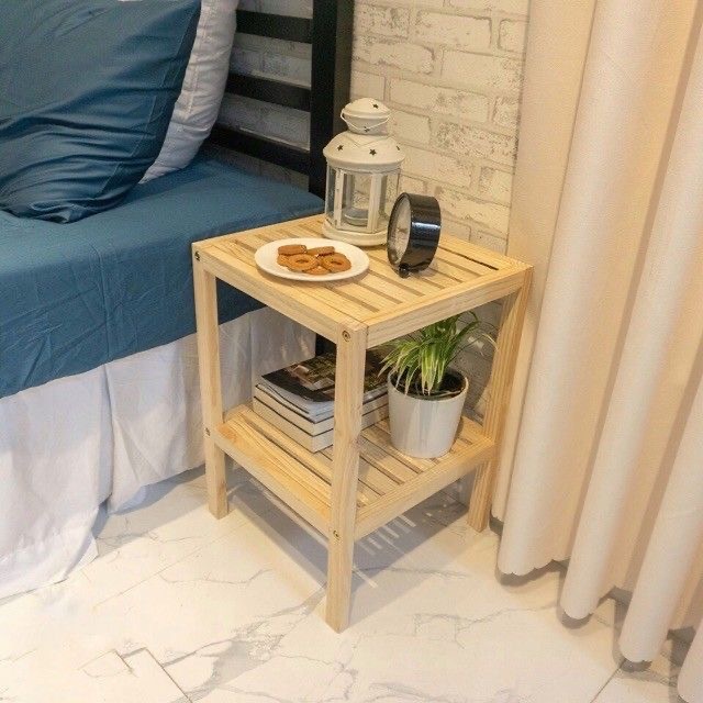 Kệ Tab Đầu Giường Gỗ Thông 2-3 Tầng Nhập Khẩu - Kệ Đa Năng Decor Phong Cách Tối Giản - TC Home