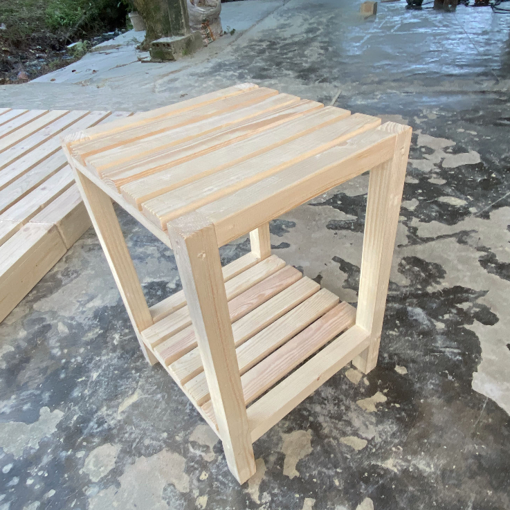 Kệ Tab Đầu Giường Gỗ Thông 2-3 Tầng Nhập Khẩu - Kệ Đa Năng Decor Phong Cách Tối Giản - TC Home