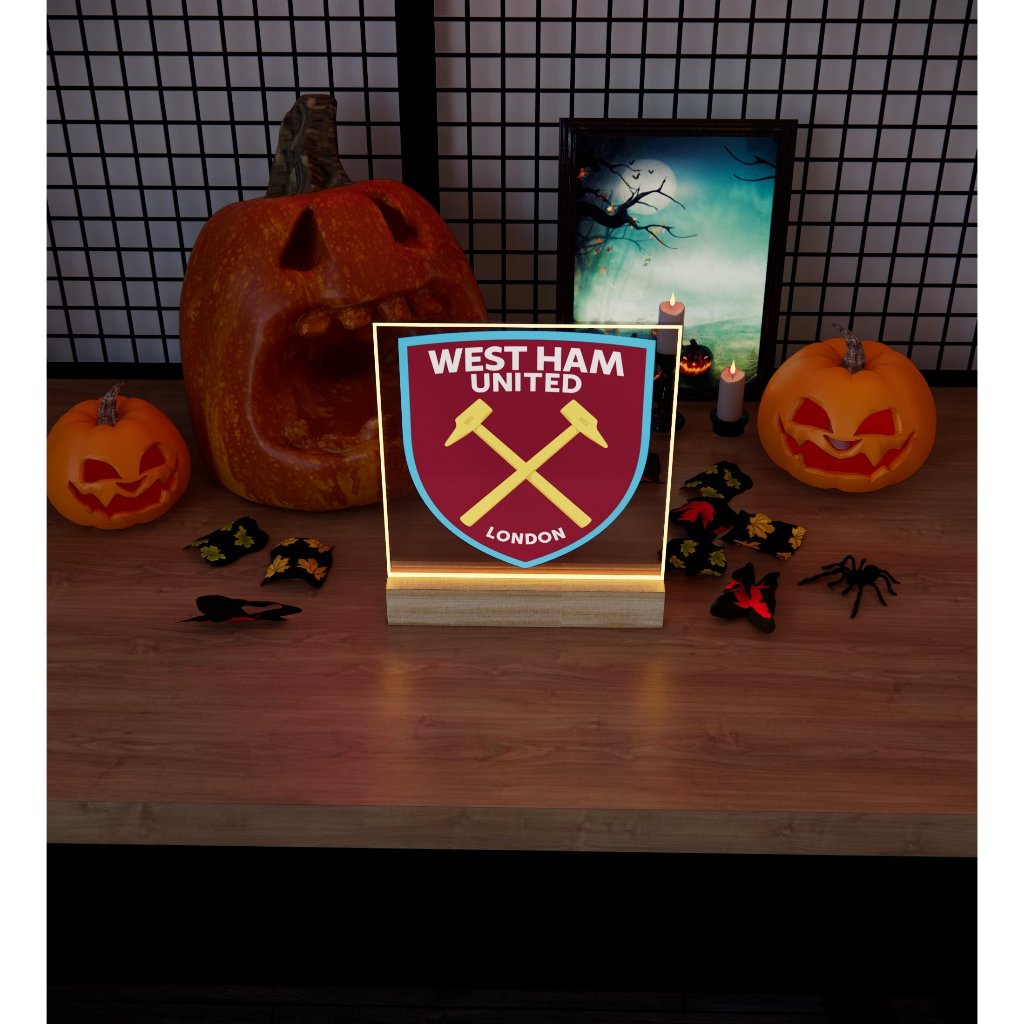 Đèn Mica Led In Logo WESTHAM. Kích Thước 20*20 8 Màu, 6 Chế Độ Nháy, Điều Chỉnh Sáng Tối Tùy Thích