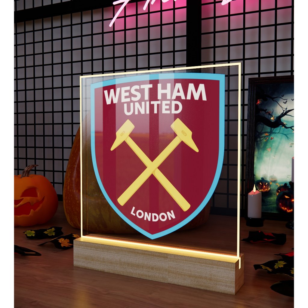 Đèn Mica Led In Logo WESTHAM. Kích Thước 20*20 8 Màu, 6 Chế Độ Nháy, Điều Chỉnh Sáng Tối Tùy Thích