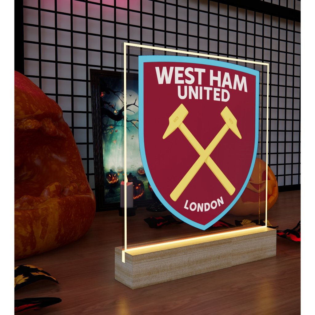 Đèn Mica Led In Logo WESTHAM. Kích Thước 20*20 8 Màu, 6 Chế Độ Nháy, Điều Chỉnh Sáng Tối Tùy Thích
