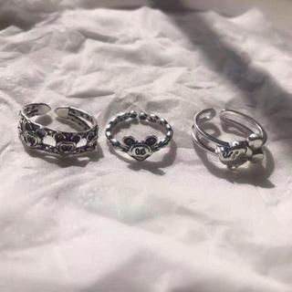 [🔥XƯỞNG SALE SẬP SÀN🔥] Set 3 Nhẫn Hợp Kim 2 Lớp Họa Tiết Chuột Mickey Dễ Thương R118