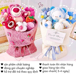 Hoa Gấu Bông Bó To Quà Tặng Sinh Nhật Bạn Gái Bạn Thân Cho Nữ 20/10-8/3 Timo QT32