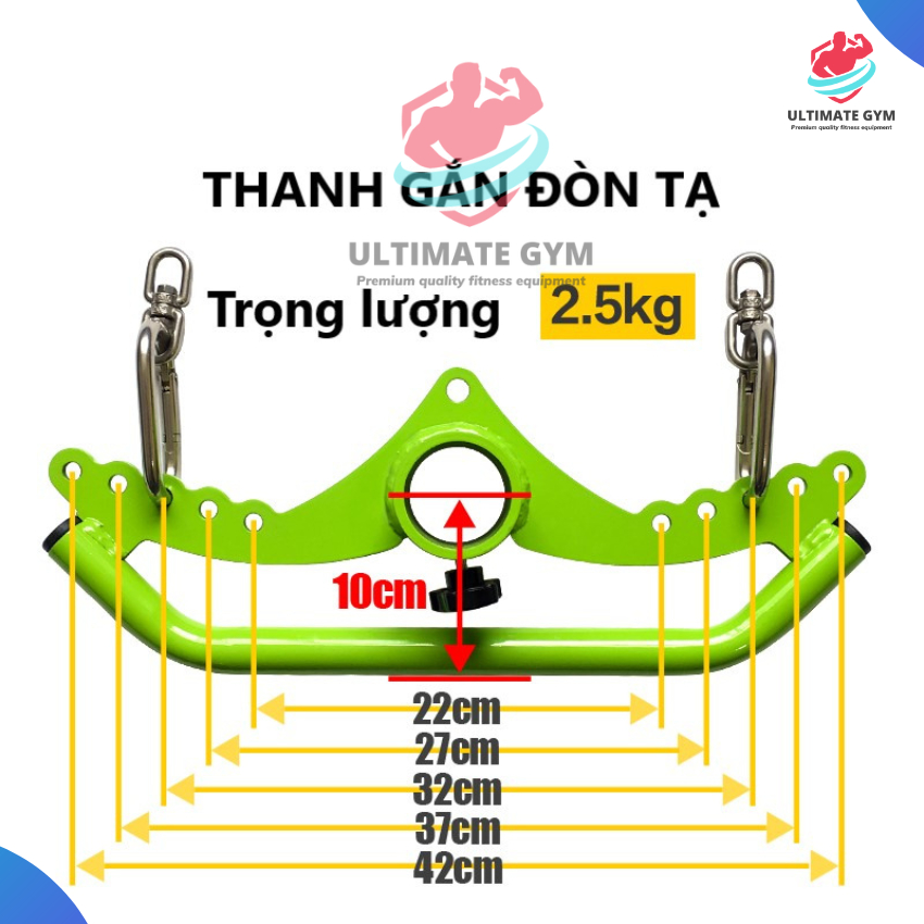 [Bán lẻ] Power grip, cable attachment lat pull downbackrow, dụng cụ