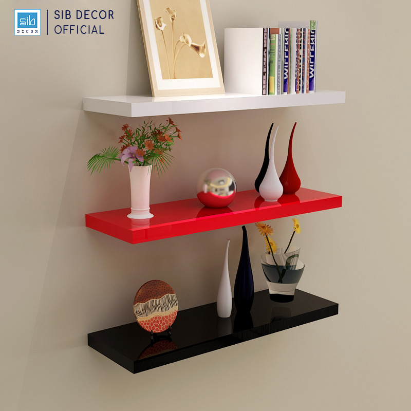 Ảnh Kệ Thanh Ngang Gỗ Chống Ẩm, Sơn Phủ Bóng 2K Đẹp SIB Decor 2