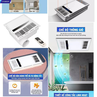 Đèn Điều Hòa Nhà Tắm Đa Năng Thông Minh AGREEN - Điều Khiển Từ Xa, Công Nghệ PTC