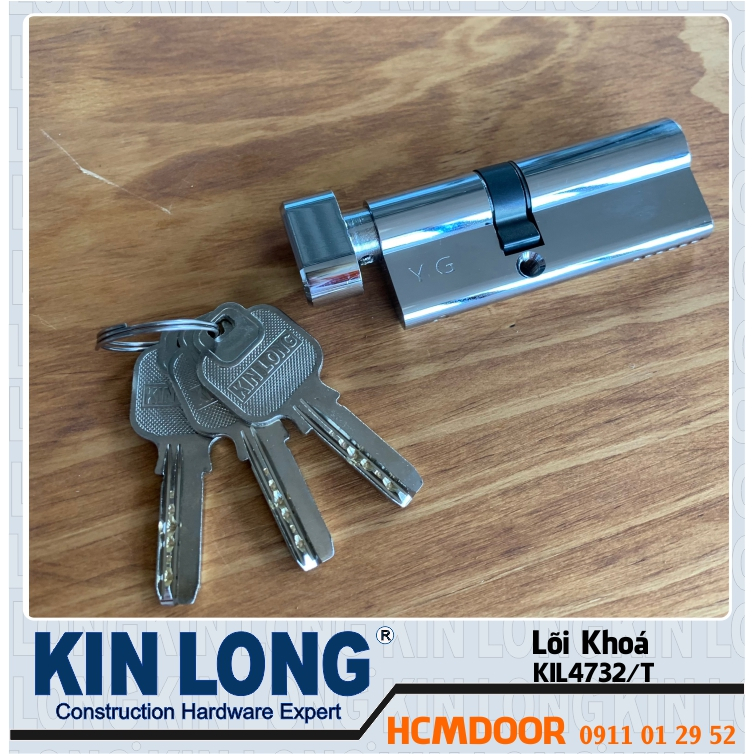 Lõi Khóa - Ruột Khóa 1 Đầu Chìa ( Mở Ngoài ) - Kinlong Chính Hãng ...