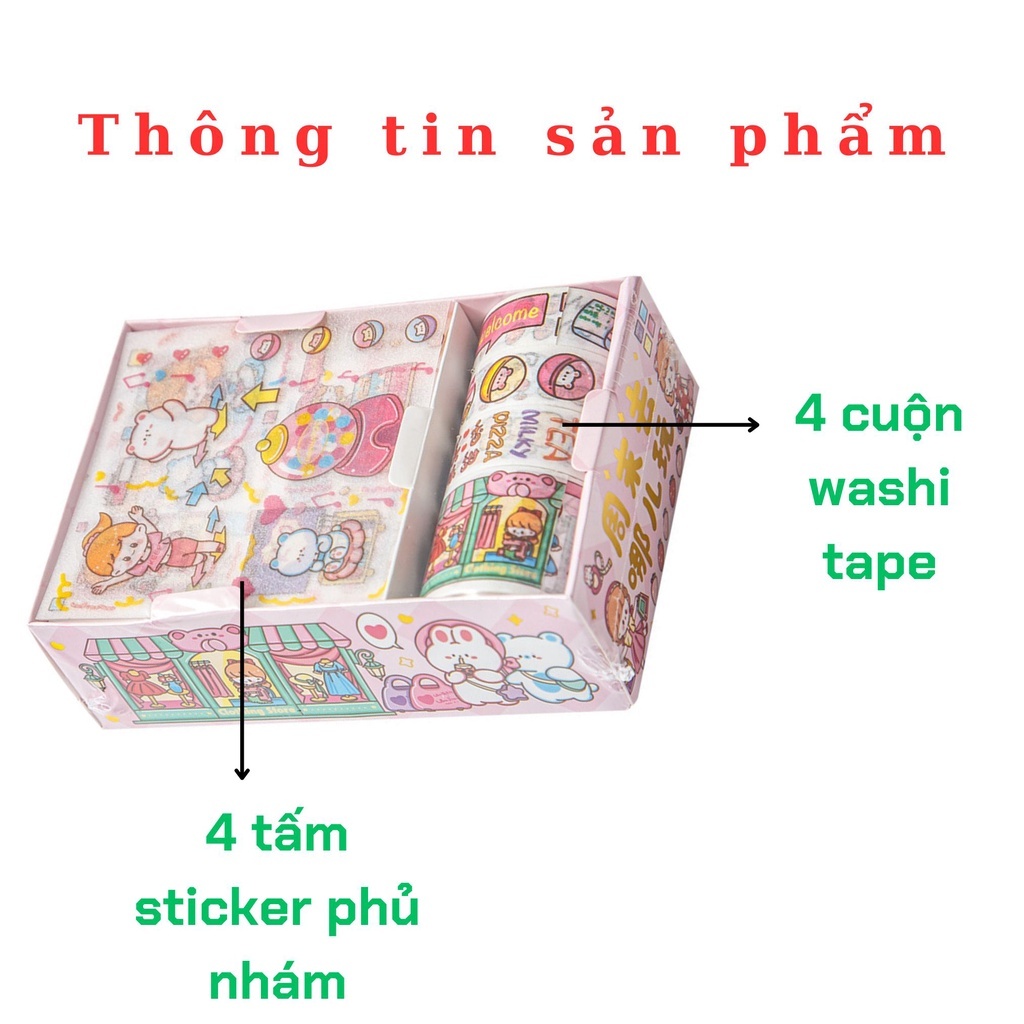 Sticker 8 món - nhãn dán hoạt hình | Shopee Việt Nam