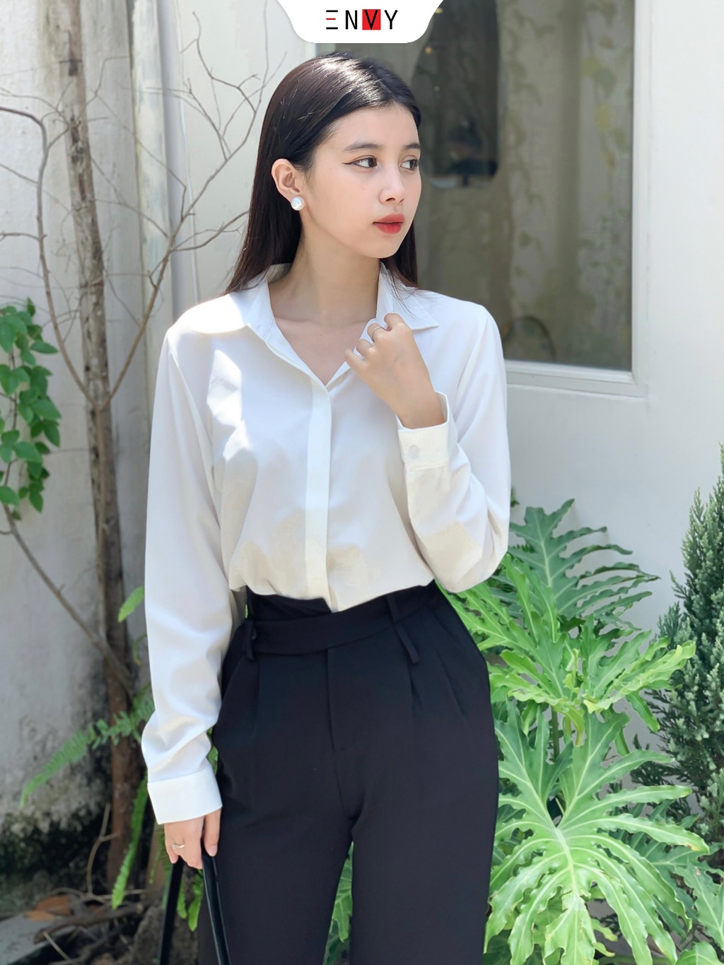 Ảnh Áo sơ mi nữ truyền thống ENVY - S0095 1