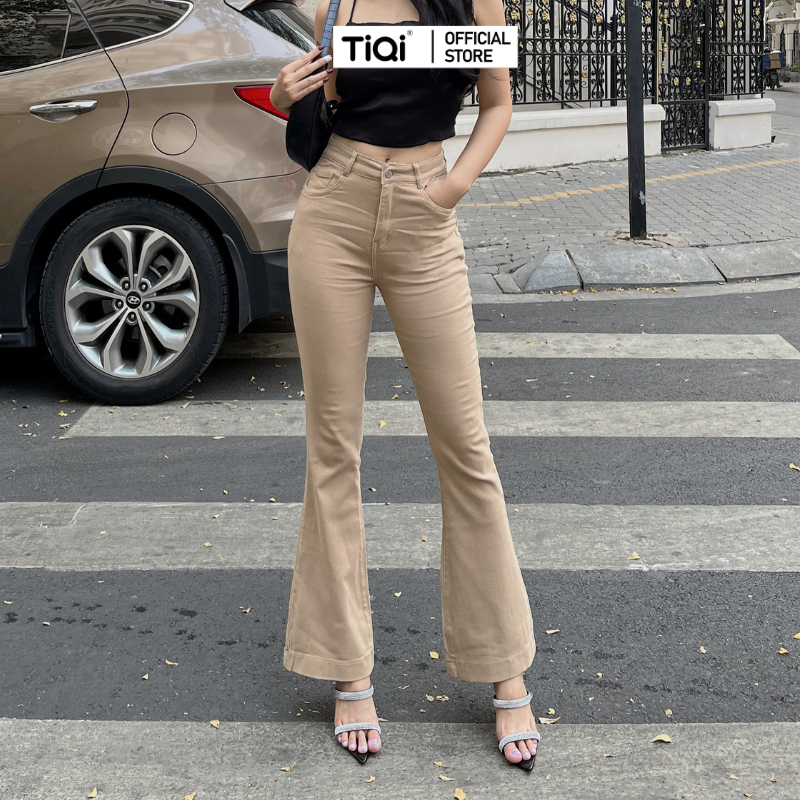 Quần Skinny Ống Loe Kaki Jean Co Giãn Nhiều Màu TiQi Jeans G2-254