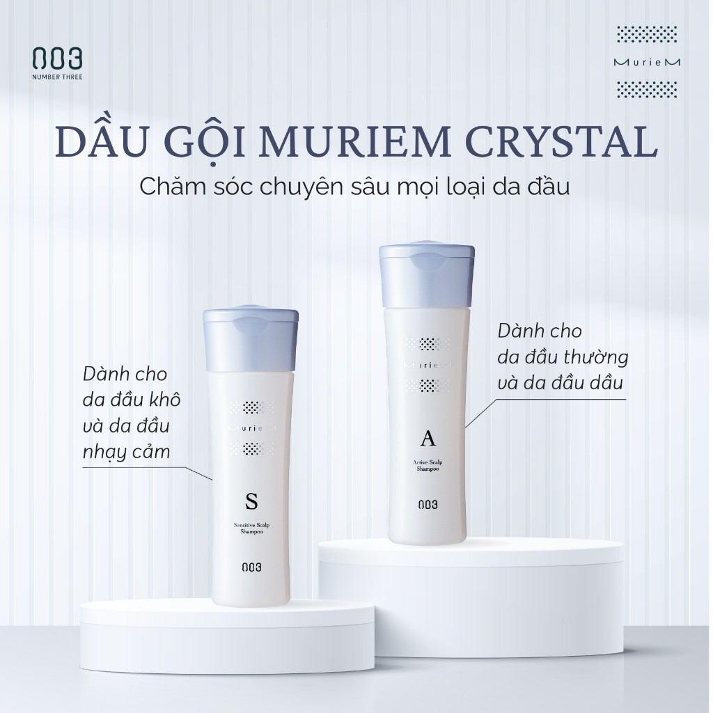 Dầu Gội Tinh Chất Chống Rụng Kích Thích Mọc Tóc 003 Number Three MURIEM  CRYSTAL SCALP đủ size