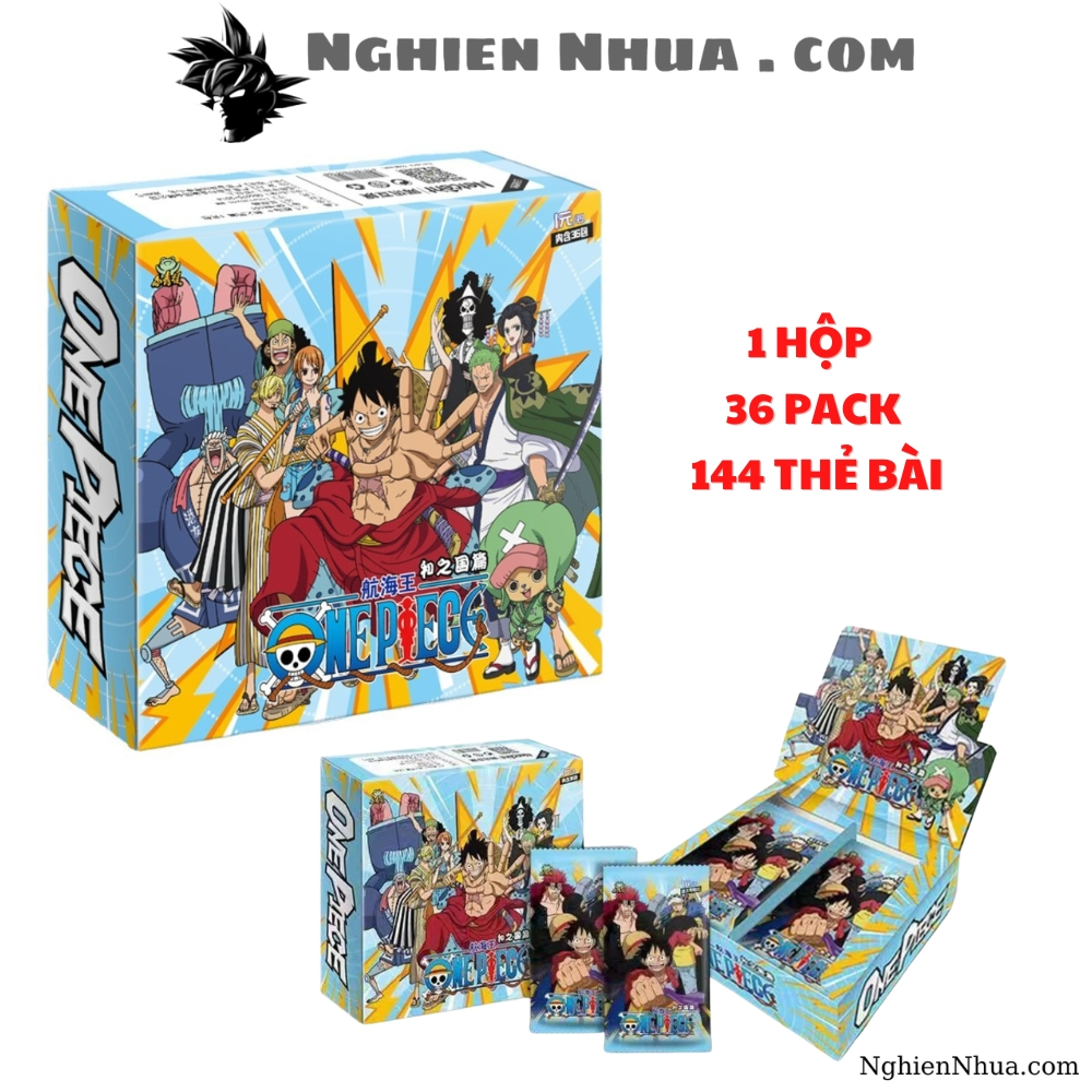 Pack thẻ one piece sky piea hộp xanh ( 36 pack 1 hộp ) . Dài 20cm - cao ...