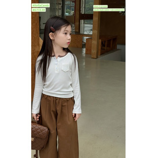 (Ảnh thật) Bộ thu đông bé gái. Set bộ dài tay quần kaki nâu Tây sang chảnh bé gái13-45kg du lịch, Tết, đi chơi, đi học
