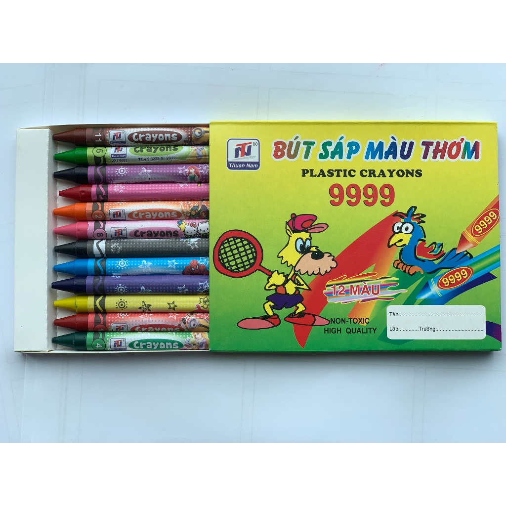 Ảnh Hộp sáp màu 12, 24 màu cho bé tập tô, vẽ tranh - Thảo Phương 3