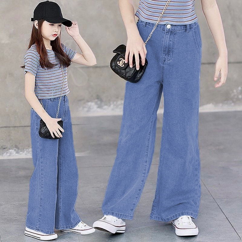 Quần jean bé gái size đại quần bò ống loe trẻ em BEESHOP H25026