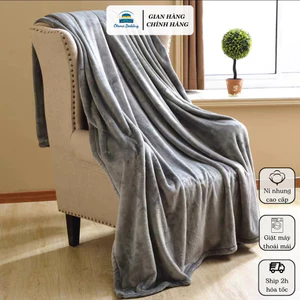 Chăn lông tuyết cao cấp mền văn phòng tuyết nhung siêu mềm mịn 2 lớp size 2mx2m2 nặng 1.5kg