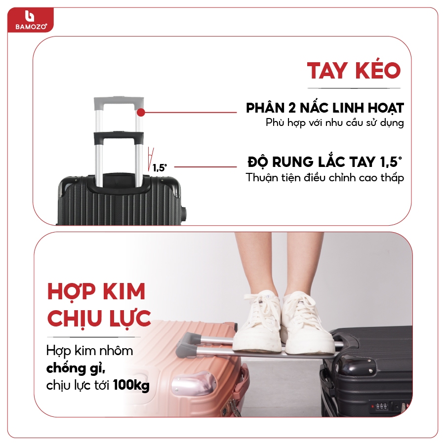 Ảnh HỎA TỐC Vali Du Lịch Bamozo 8809 Cao Cấp Size 28 Bền Đẹp Bảo Hành 5 Năm 4