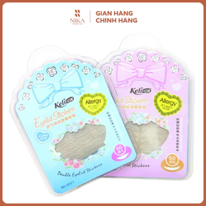 Miếng dán kích mí lưới Keli Allergy Double Eyelid Stickers (60 miếng) kèm keo dán [Nika Cosmetics]