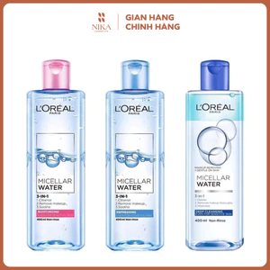 Nước Tẩy Trang Loreal Paris Micellar Water 3in1 400ml [Nika Cosmetics]