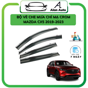 Vè che mưa ô tô MAZDA CX5 2018 - 2025, Vè che mưa chỉ mạ nhựa ABS cao cấp
