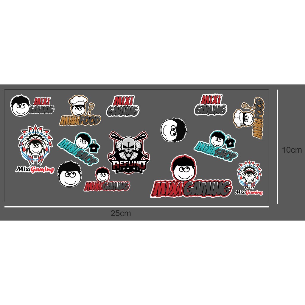 1 Tấm Sticker Bộ Tộc Mixi | Chống Thấm Nước | Shopee Việt Nam